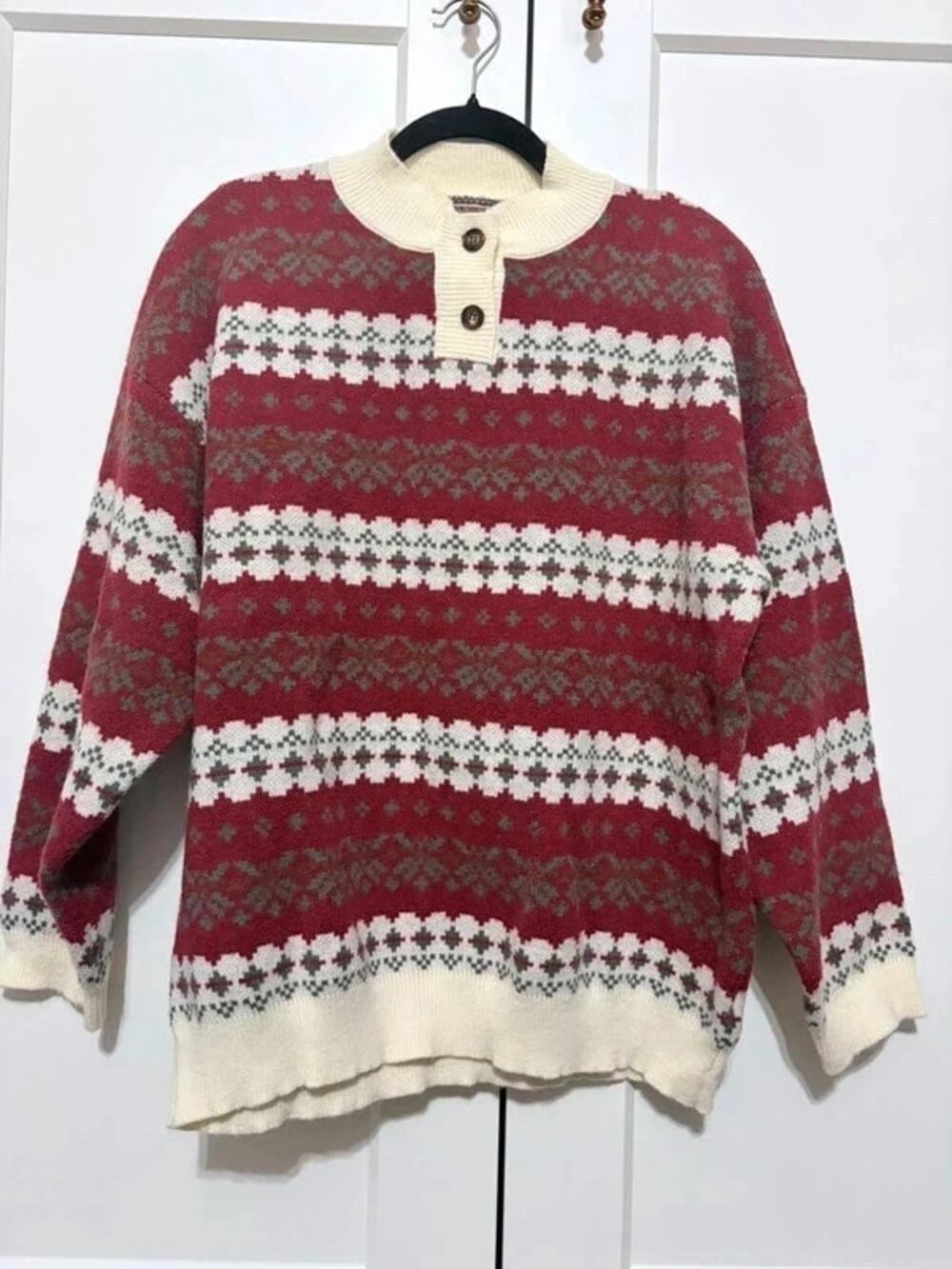 Vintage Cottage Core Christmas Sweater Size L